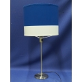 IKEA RODD Chrome Table Desk Lamp w Blue and White Shade